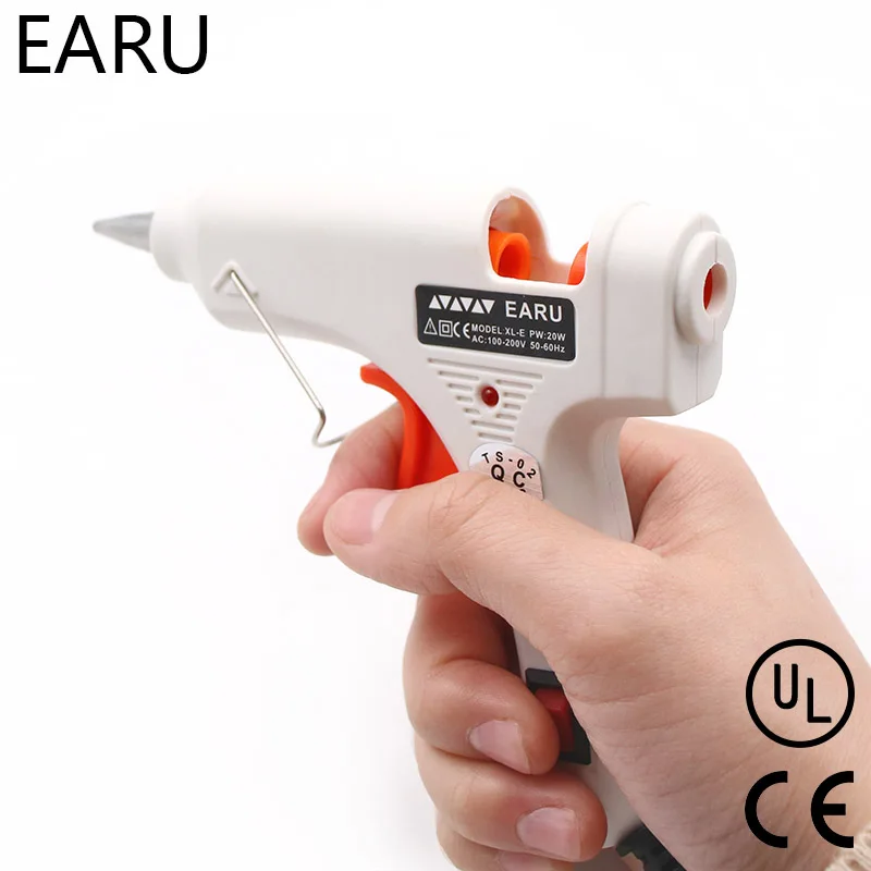 

20W EU Plug Hot Melt Glue Gun Industrial Mini Guns Thermo Electric Heat Temperature Tool DIY Repair Graft AC 110-220V EU US Plug
