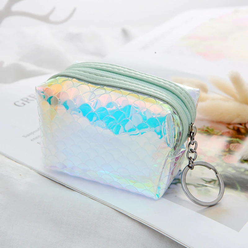 

Fashion Laser Coin Bag Purses Holder Colorful Simple Pouch Storage Money Children Mini Boy Change Girl Kids Wallets Gift Zipper