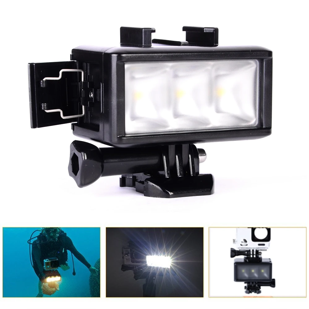 For GoPro Accessories Led Underwater Video Light Diving Waterproof Lamp