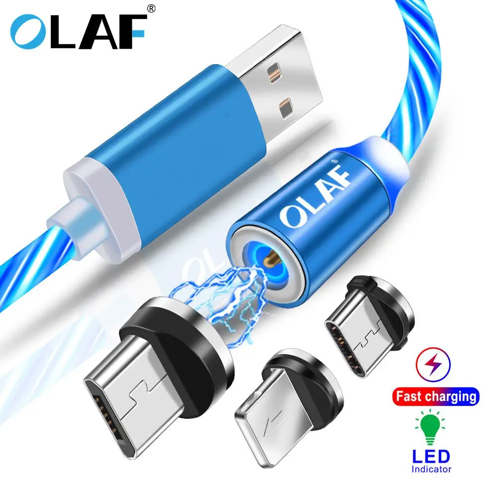 Магнитный кабель Olaf Micro usb Type C Сверхбыстрая Зарядка Type-C зарядный для iphone 7 huawei xiaomi |