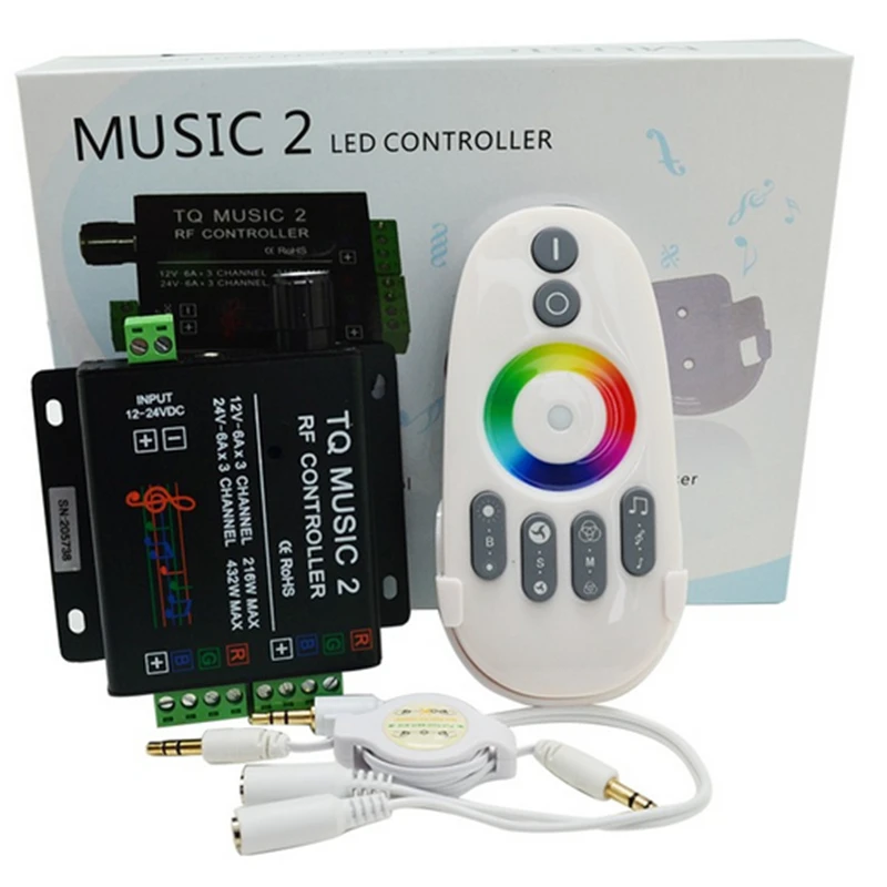 LED Controler 24 Keys 12-24V Wireless IR Remote Control LED Music Sound Control RGB led Controller Dimmer for RGB LED Strips