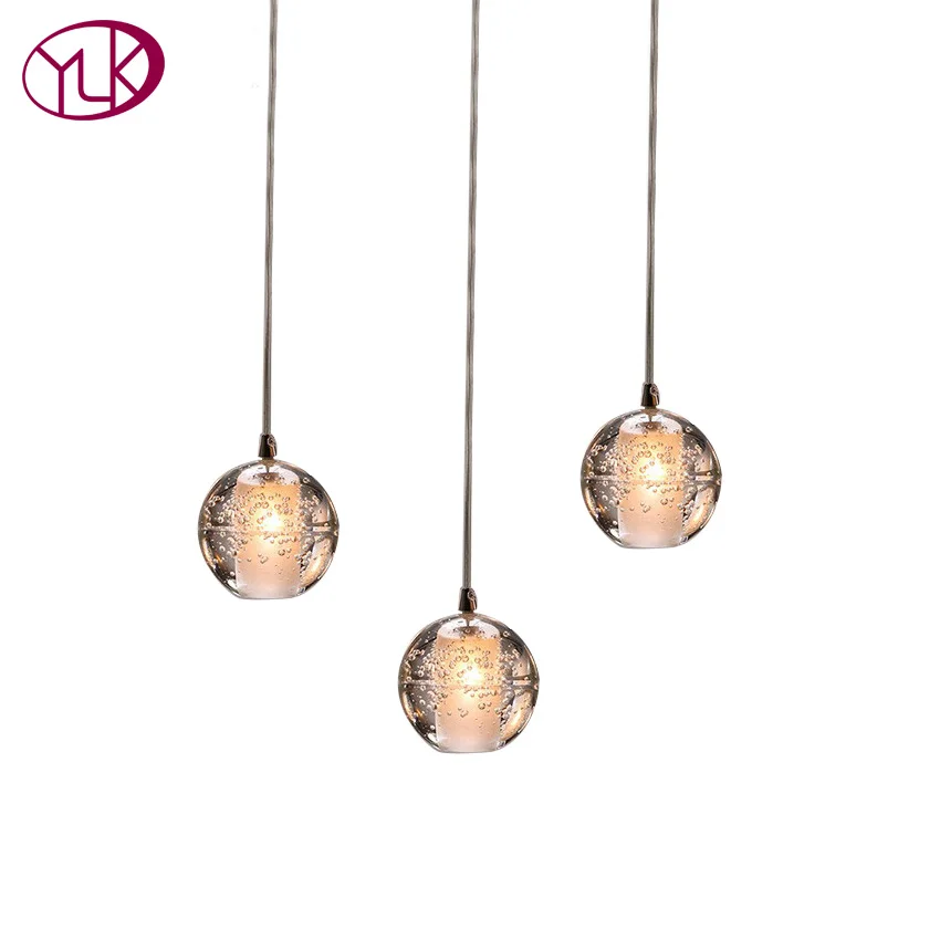 

Youlaike Modern Chandelier Lighting 3 Lights Dining Room Crystal Light Fixture Flush Mount Hallway Lustre LED Lamp