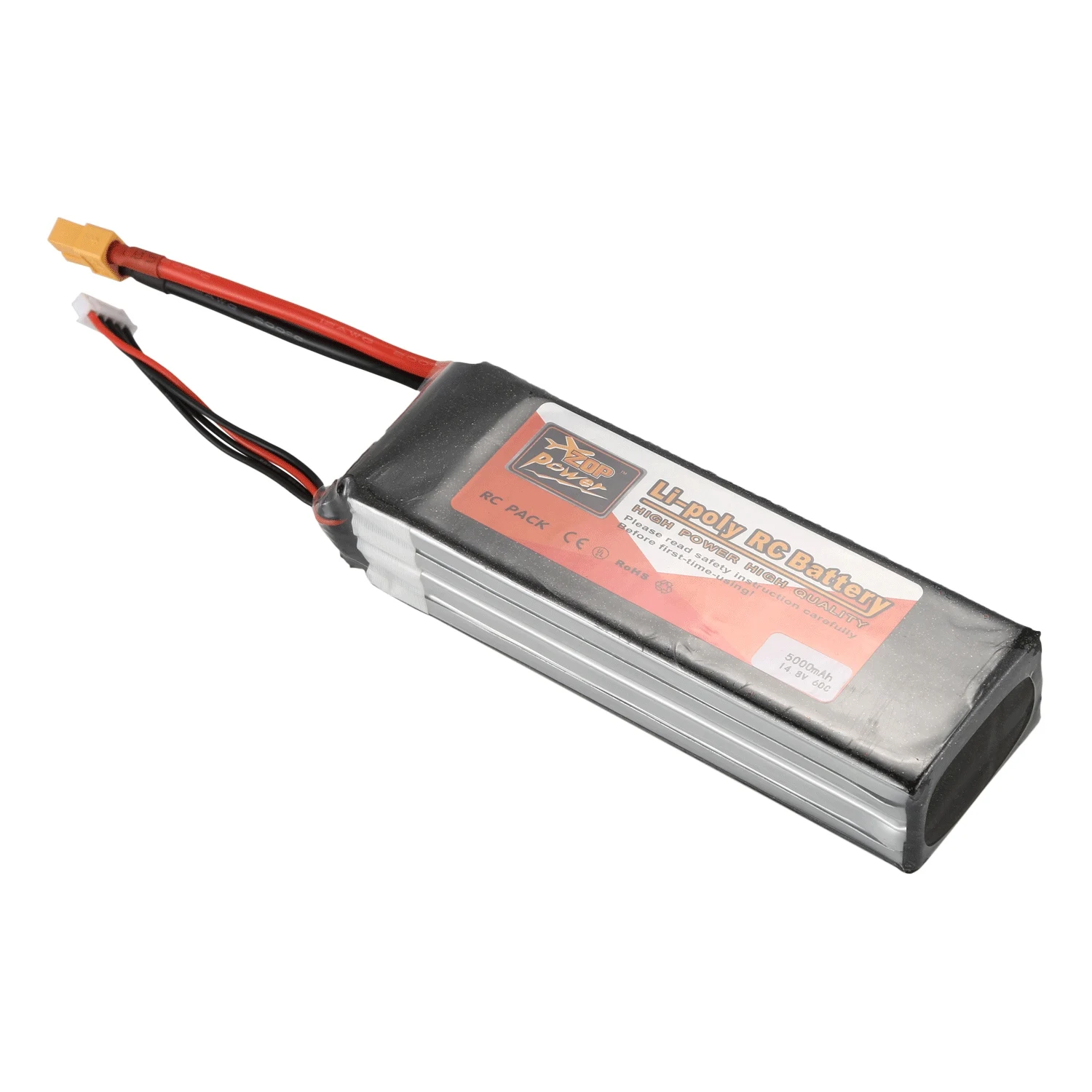 ZOP Мощность 14,8 V 5000 mah 4S 60C Lipo Батарея ZOP Мощность Перезаряжаемые XT60 разъем для Радиоуправляемый квадрокоптер модели игрушки