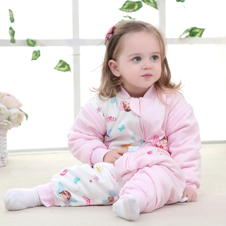 

Infant cotton spring and autumn warm anti-kick by the baby clothes neonatal sub-type thin style sleeping bag