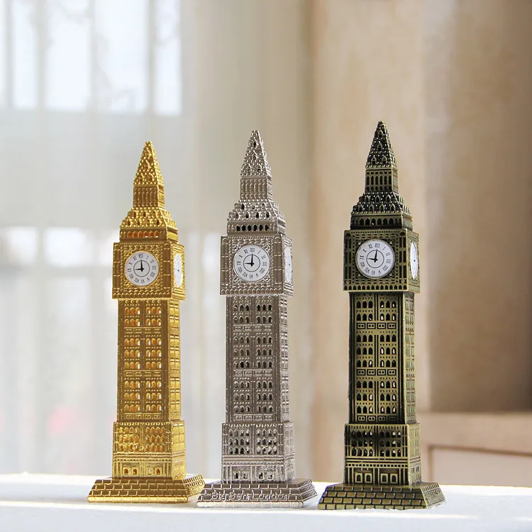 European style Big Ben clock model metal manualidades vintage home