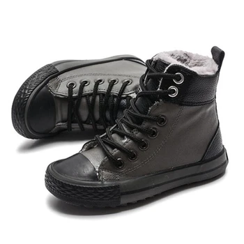 

Children Martin Boots PU Leather Waterproof Motorcycle Boots Winter Kids Snow Boots Brand Girls Princess Shoes Rubber Boots 7605