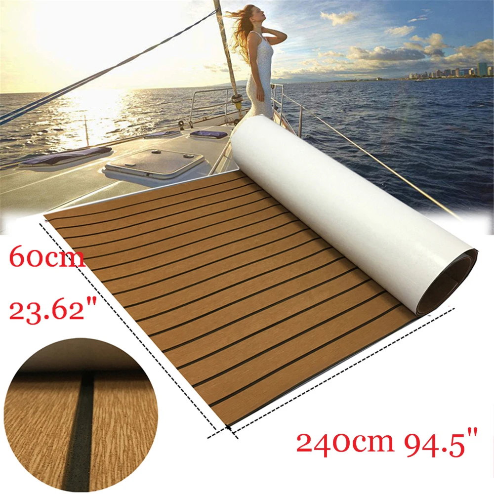 EVA Faux Teak Decking Sheet For Boat Yacht Marine Flooring Carpet With