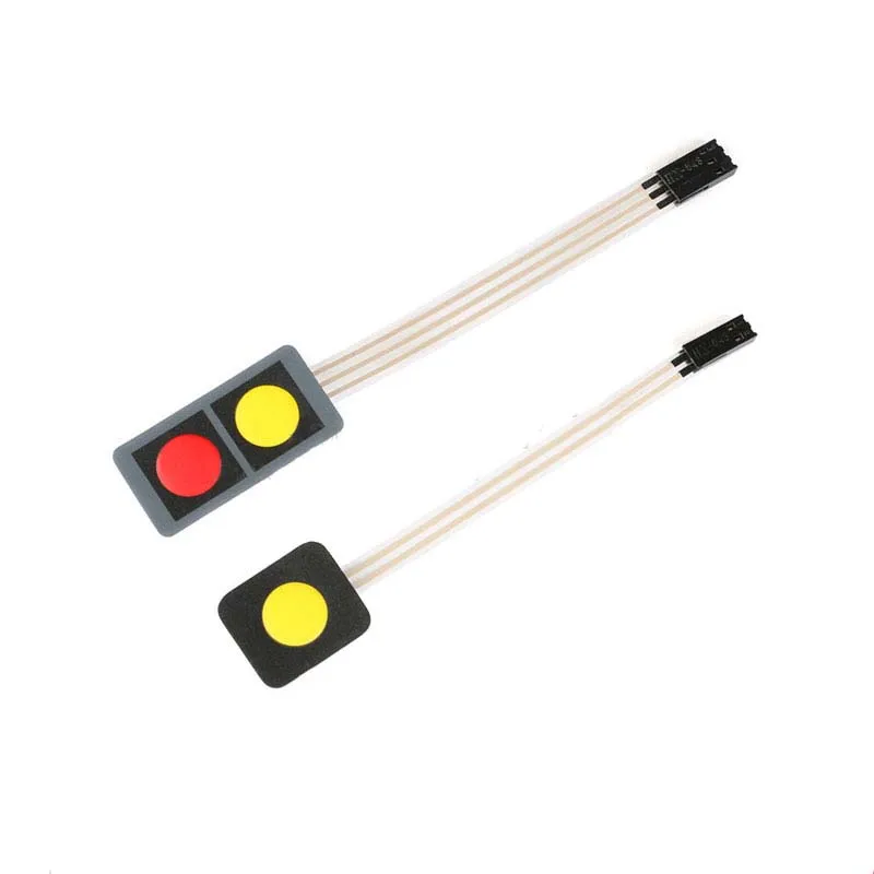 

Free shipping 1pc 1/2 key membrane switch/ Thin film button Red/Green/ control panel Quality membrane switch extended keyboard