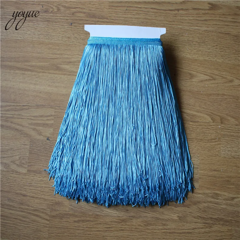 10 ярдов 30 см с длинной бахромой отделка кружевной лентой кисточки для штор платья шитье бахромой отделка Diy аксессуары - Цвет: Blue