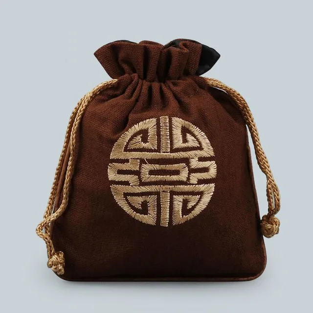 10pcs Chinese Style Jewelry Bag Wedding Gift Packaging Bags Drawstring