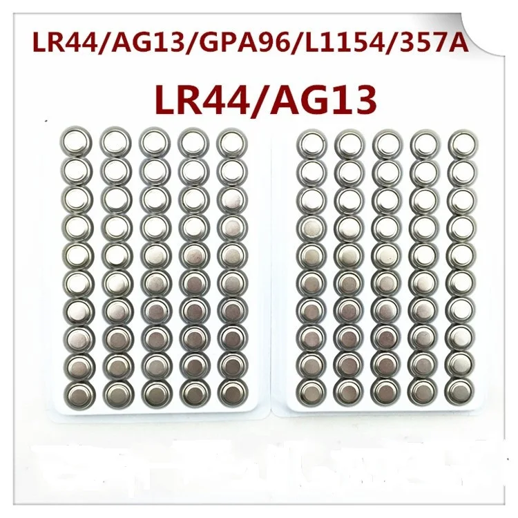 AG13 Button Cell Batteries AG13 G13A L1154 LR44 357A A76 Alkaline Cell