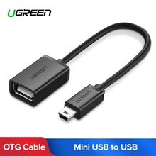 Ugreen USB адаптер Mini USB 2,0-USB OTG кабель для MP3 MP4 жестких дисков цифровых камер PC gps HDD OTG адаптер Mini USB адаптер