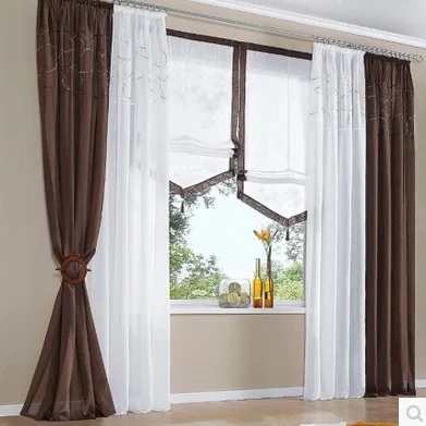Morden Embroidered Cotton Balcony Window Tulle Curtains Grey White Morden Embroidered Cotton Balcony Window Tulle Curtains Grey White Brown Sheer Cortinas For In From Home Garden On Aliexpress