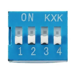 10 шт. 2 ряда 8 Pin 4 P положения 2,54 мм Шаг DIP переключатель Синий используется на печатной плате вместе с другими электронными