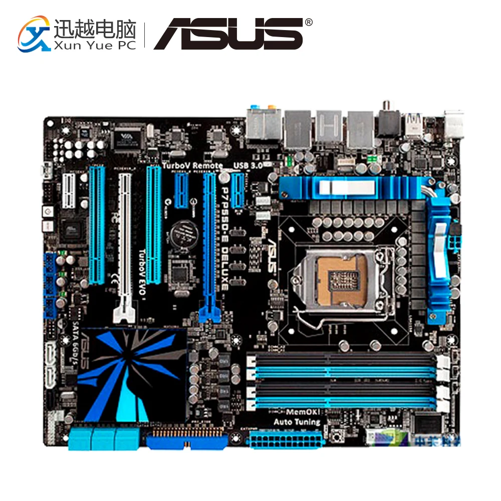 

Asus P7P55D-E Deluxe Desktop Motherboard P55 LGA 1156 i5 i7 DDR3 SATA2 USB2.0 ATX