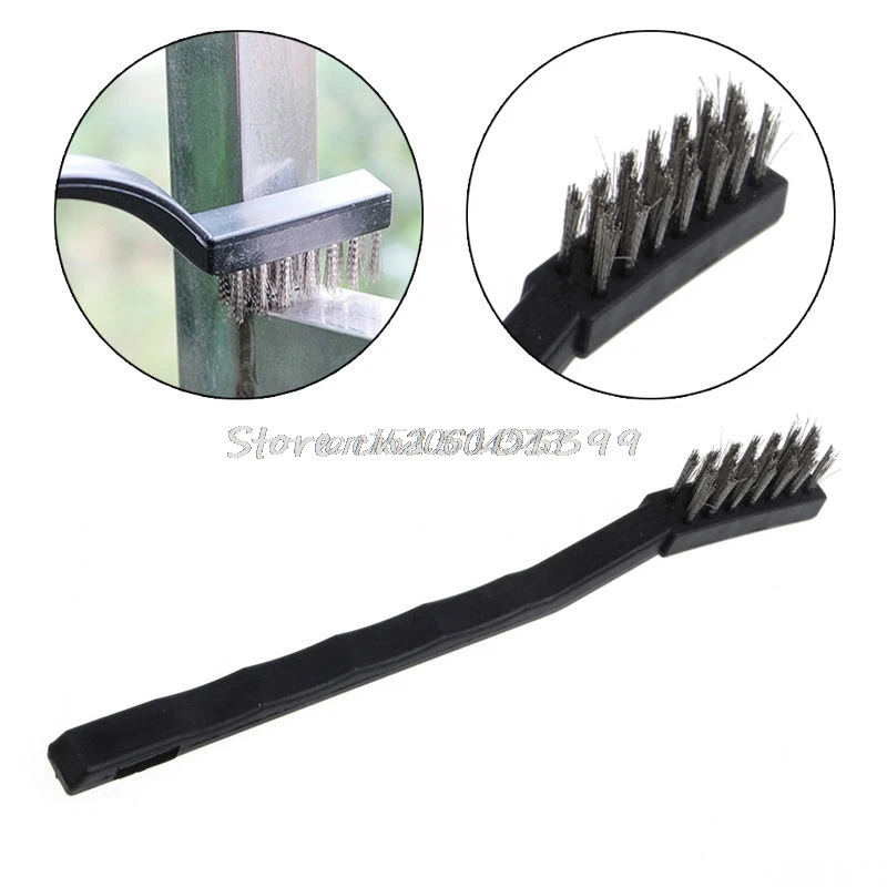 Handy Stainless Steel Nylon Brass Wire Brush Tooth Brushes Cleaning