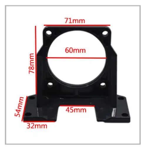 

L DC motor bracket 70x70mm diameter motor mounting bracket flanges