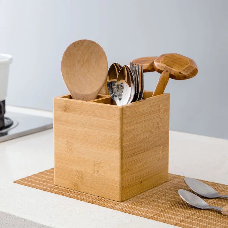 Bamboo chopstick cutlery storage box chopsticks cage creative kitchen