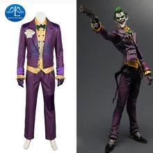 New Batman Arkham Asylum Joker Cosplay Costume For Man Halloween Custom Made Men's Outfit roux m asylum