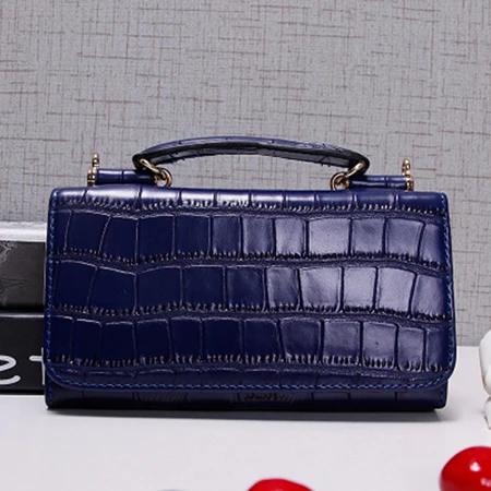 Fashion Women Leather Evening Clutch Bags Stone Pattern Handbag Women Shoulder Bags Bolsas Wristlet Party Wallets Spot Goods - Цвет: Dark blue