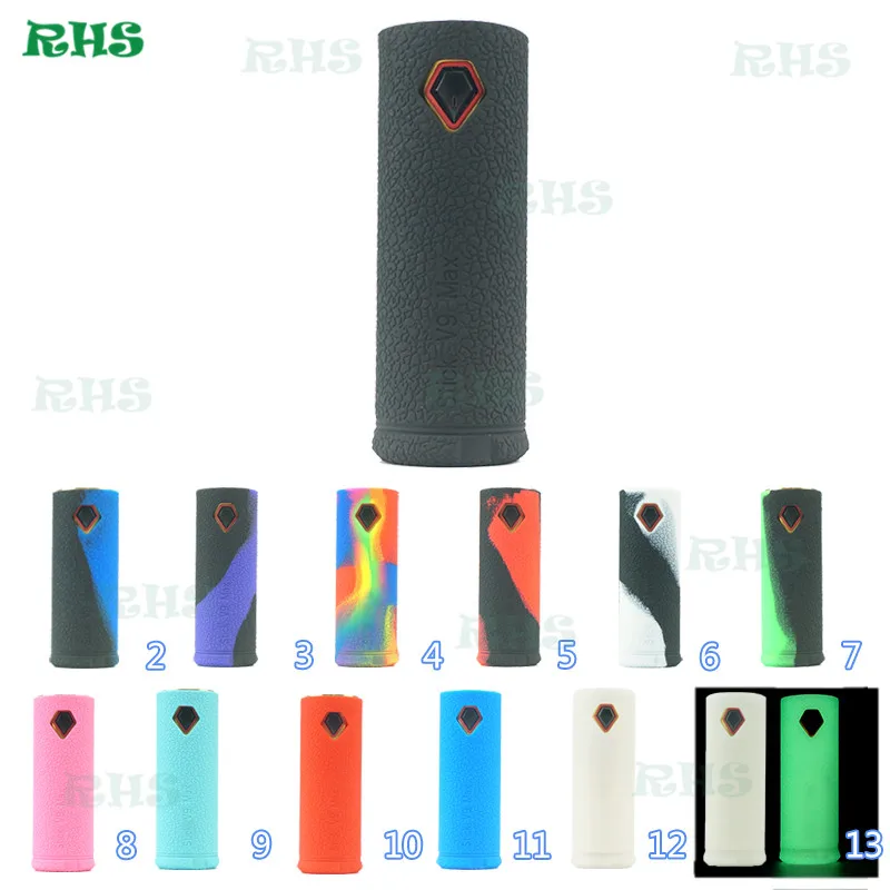 

2019 RHS Arrival Silicone Protective Case Cover Sleeve for Smok Stick V9 Max 13 colourful choice Kit free shipping