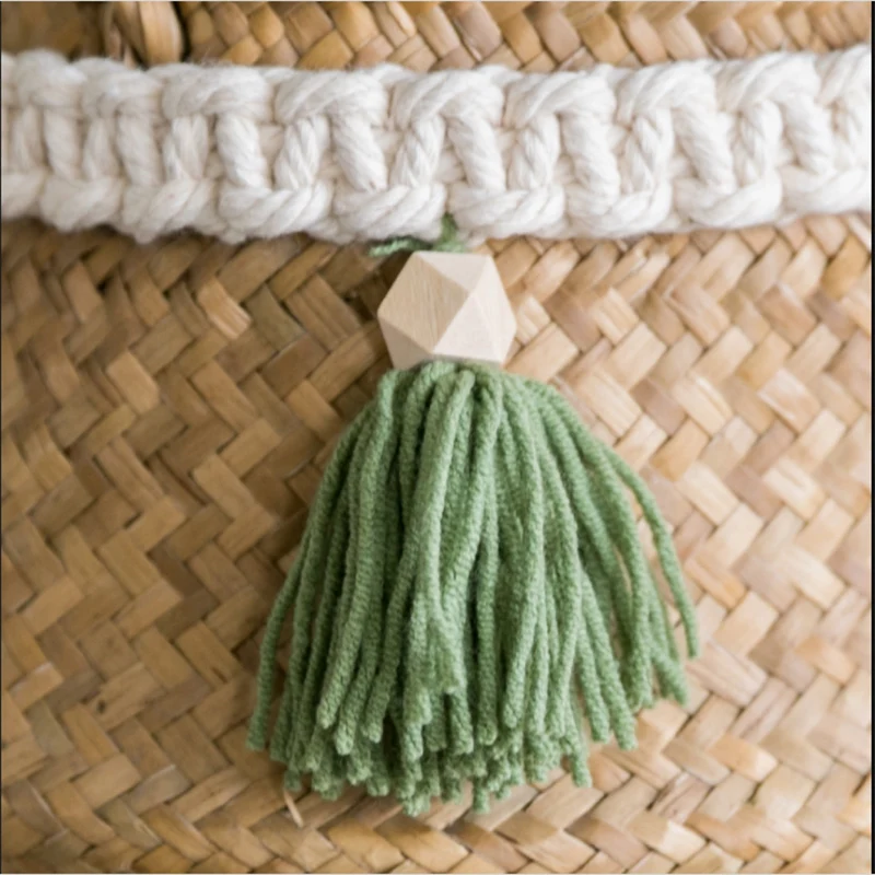 Украшение макраме плетеная корзина садовый цветочный горшок кабинет плетеная корзина для хранения домашняя корзина-Органайзер