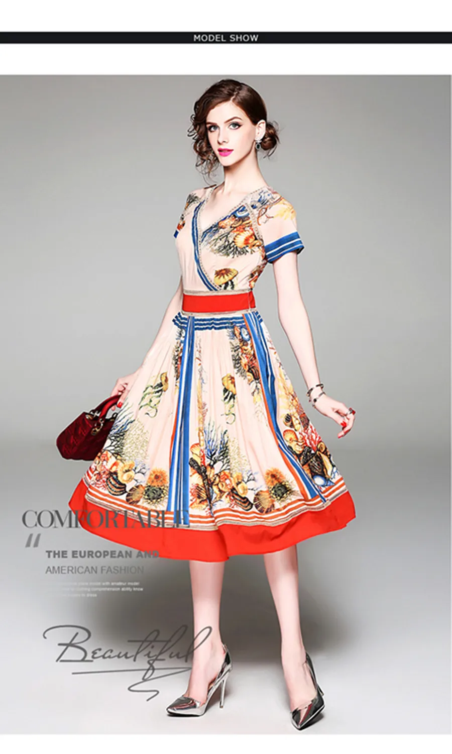 V neck dress_