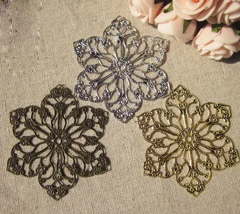

free shipping!!! 100pcs/lot 56mm 4color filigree wrap connector jewelry findings big size