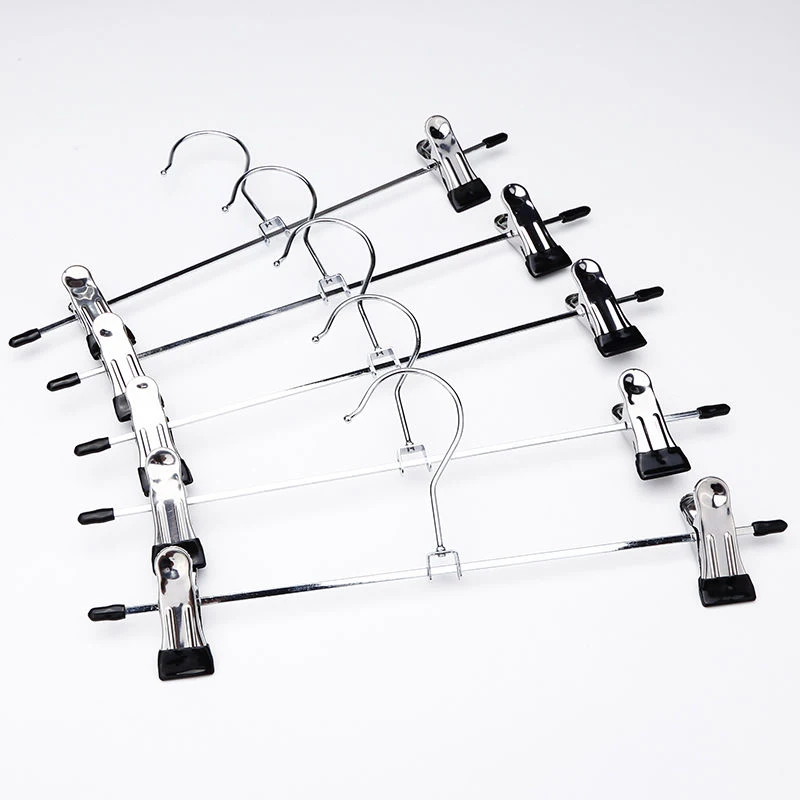 

10pcs Cloth Clip Stainless Steel Iron Trousers Shirt Hanger Adjustable Conveniently For outdoor/drying Clothes