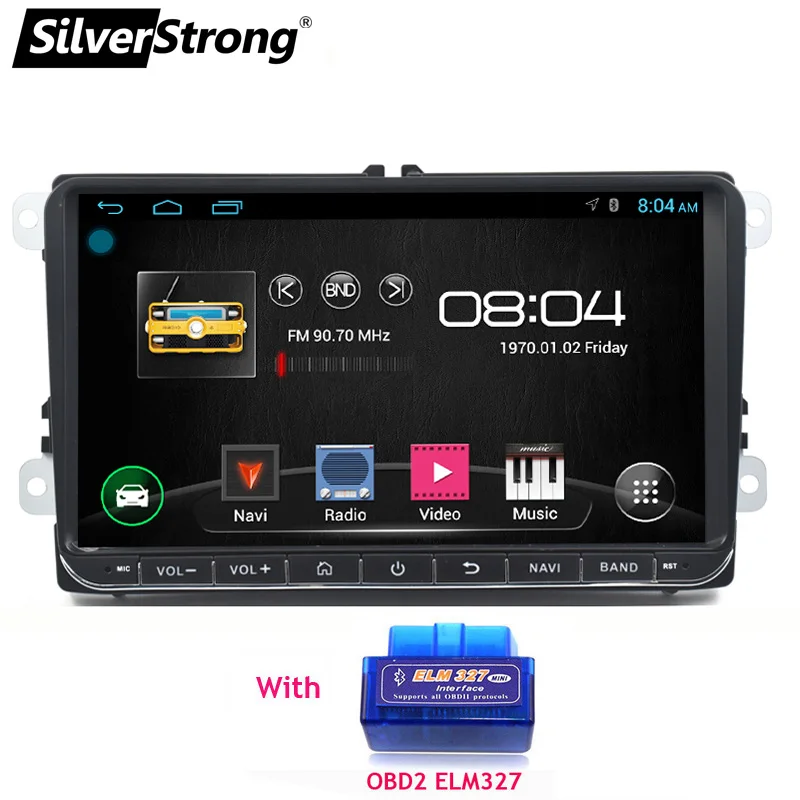 SilverStrong Android9.0 Автомобильный gps радио для B6 B7 Passat радио навигация для Golf5 для Golf6 для Polo автомобиль Stereo6686 68S - Цвет: 68S-6 OBD