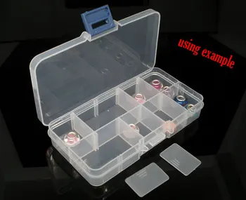 

DoreenBeads 1 PC Transparent Beads Display Storage Case Box 13x7x2.3cm, yiwu