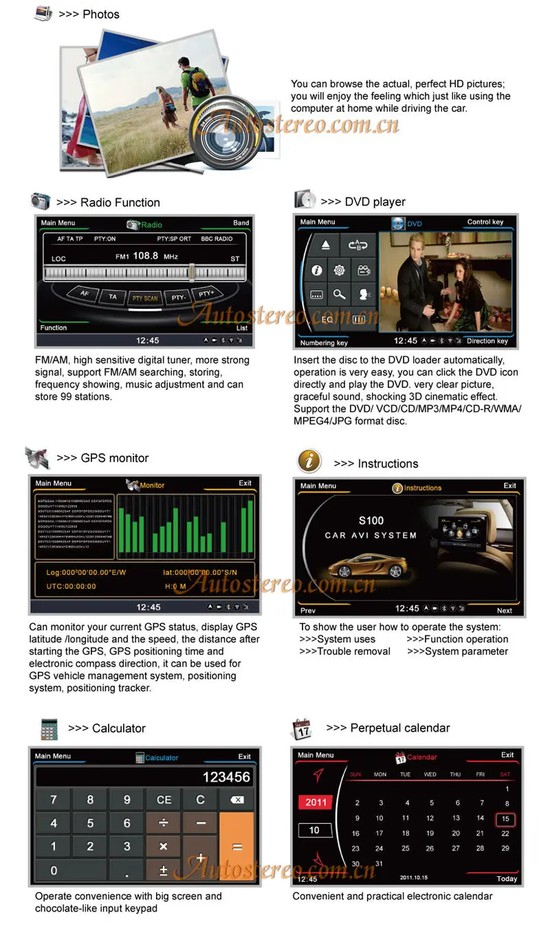 Sale 7 Inch Car Multimedia DVD Player Radio Screen Auto Stereo GPS Navigation double  System For BMW X3 E83 2004-2012 33