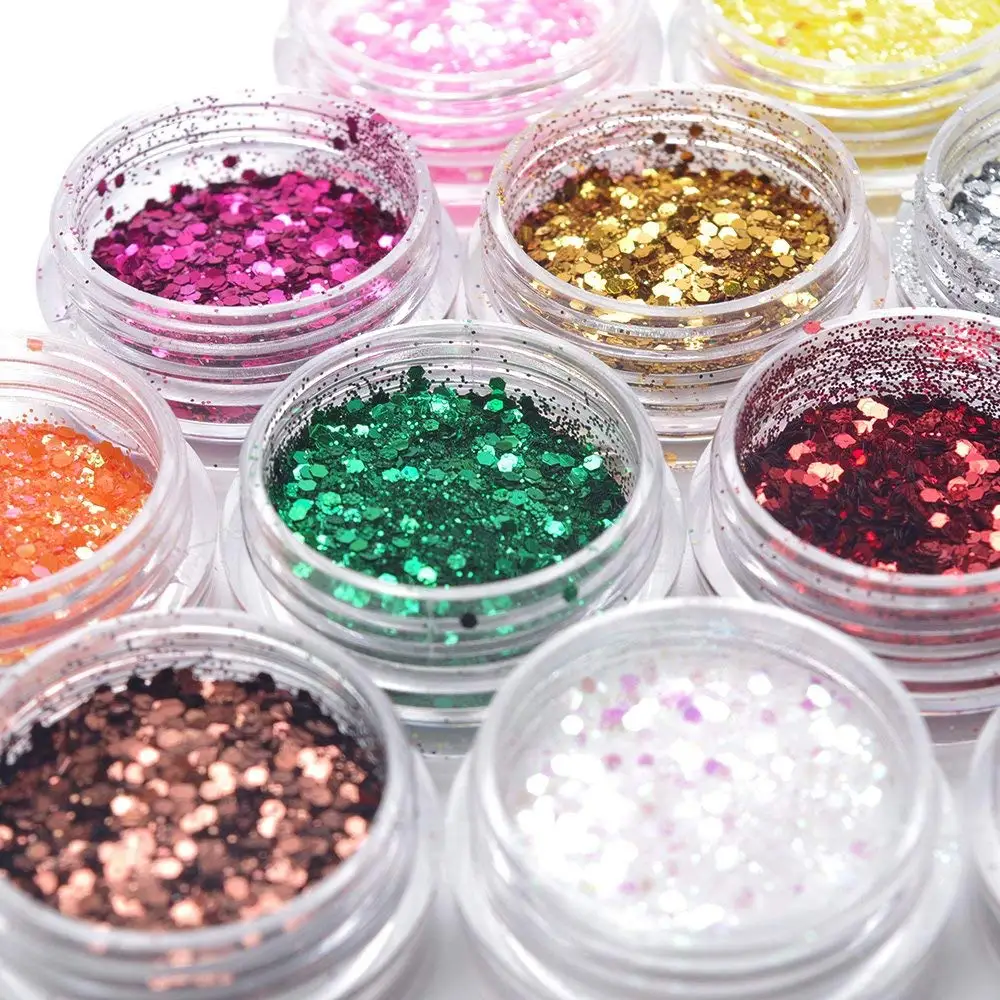 TOBbeauty 12pcs Mixed Colors Eye Shadow Makeup Pigment Glitter Powder Mineral Spangle Eyeshadow Makeup Brightens Randomly Color TOBbeauty 12pcs Mixed Colors Eye Shadow Makeup Pigment Glitter Powder Mineral Spangle Eyeshadow Makeup Brightens Randomly Color
