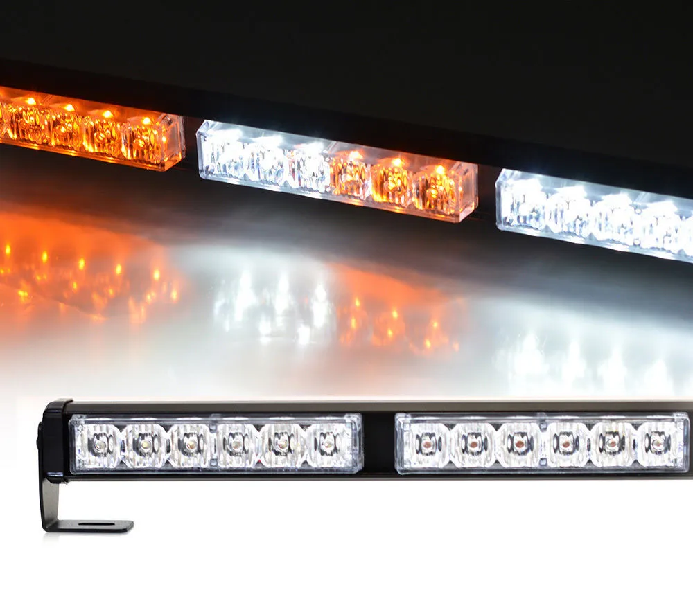 Голубой почвы BAY 3" 30 светодиодный Трафик Советник аварийного флэш Strobe Light крючок белый янтарь