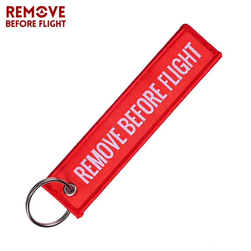 

Remove Before Flight Woven Keychain Ring Red Chain Keychain Customized Key Chain for Aviation Gifts OEM Keychain Fashion Jewelry