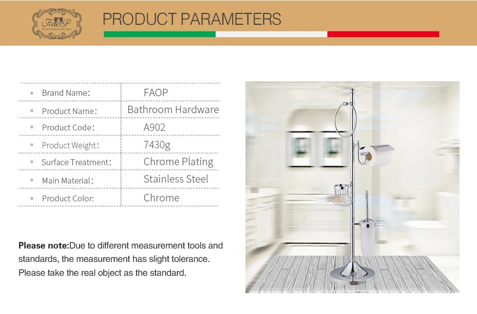 FAOP кольцо для полотенец из нержавеющей стали, держатели для туалетной щетки, хромированная вешалка для рулонной бумаги, держатели для бумаги, банное полотенце для ванной