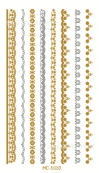 

Newest Body Art Beauty Party Women Makeup Golden Cute Around Arm Chain Sexy Waterproof Temporary Tattoo Stickers