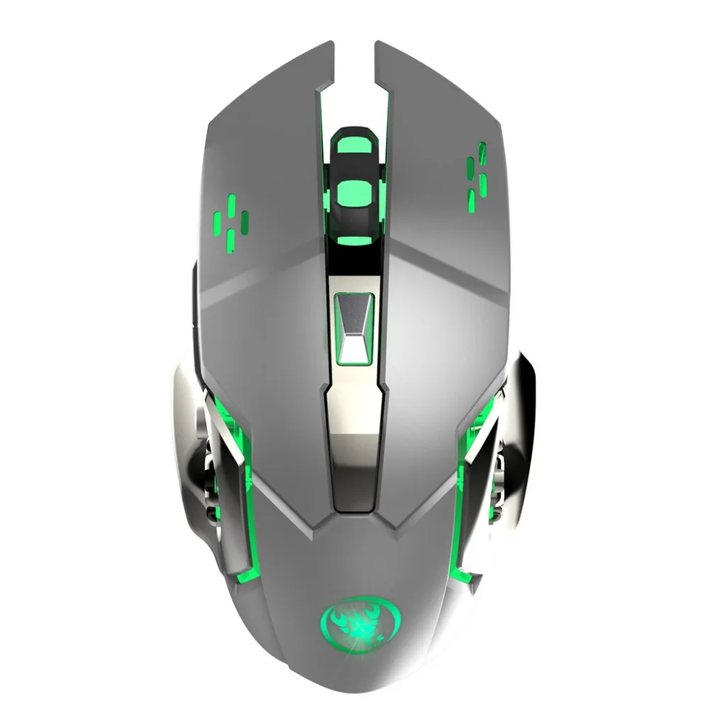 Новая HXSJ M70 Беспроводная игровая мышь 2400 точек/дюйм перезаряжаемая 7 цветов подсветка дышащая комфортная геймерская мышь для ноутбука настольного ПК