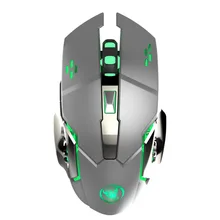 Новая HXSJ M70 Беспроводная игровая мышь 2400 точек/дюйм перезаряжаемая 7 цветов подсветка дышащая комфортная геймерская мышь для ноутбука настольного ПК