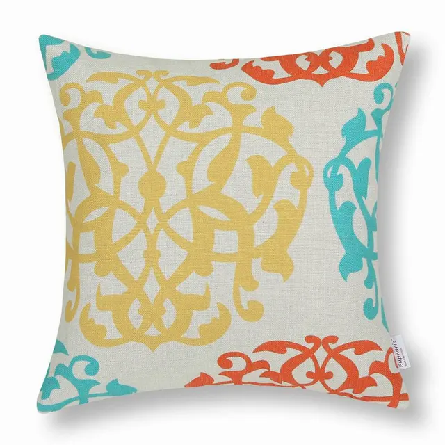 CaliTime Decorative Pillows Shell Cushion Covers Home Sofa Car Best Orange And Teal Decorative Pillows CaliTime Decorative Pillows Shell Cushion Covers Home Sofa Car Best Orange And Teal Decorative Pillows