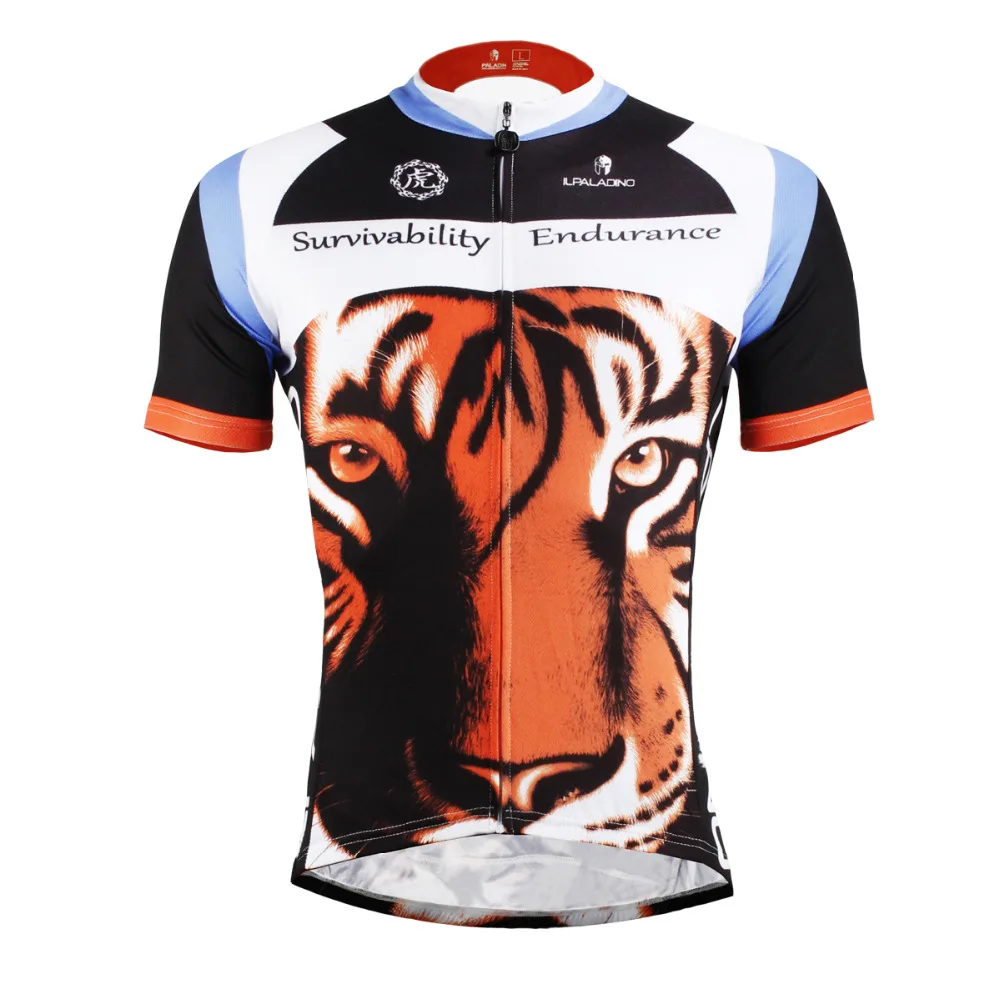 

cycling jerseys 2016 New 3D Tiger Pattern Free shipping Men's Cycling Jerseys Short Sleeve Breathable Ropa Ciclismo Size S To 6X