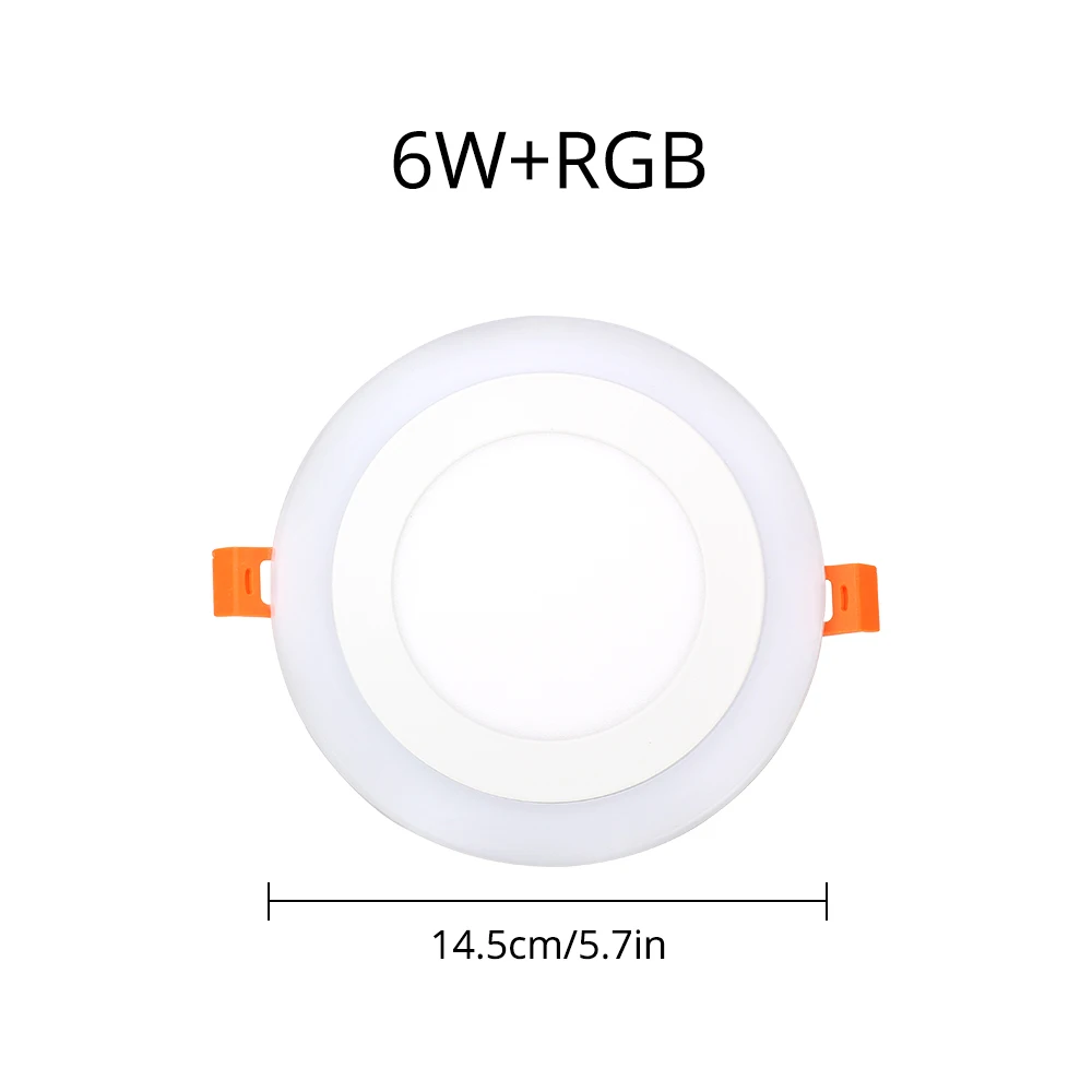 RGBWW AC85-265V акриловый ультра тонкий светодиодный панельный светильник RGBW RGBWW с 24-клавишным пультом дистанционного управления 6 Вт 9 Вт 18 Вт 24 Вт светодиодный потолочный светильник s - Испускаемый цвет: RGBWW