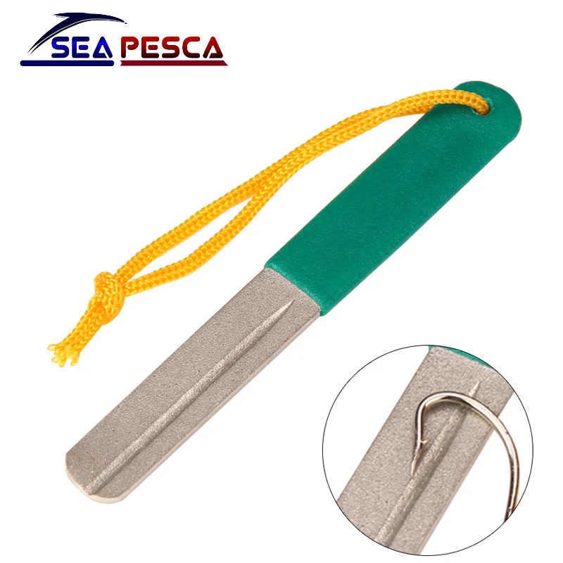 

SEAPESCA Diamond Fishing Hook Hone Fishook Sharpening Fishing Tackle Box Accessory Tool To Use Hook Sharpener JK228
