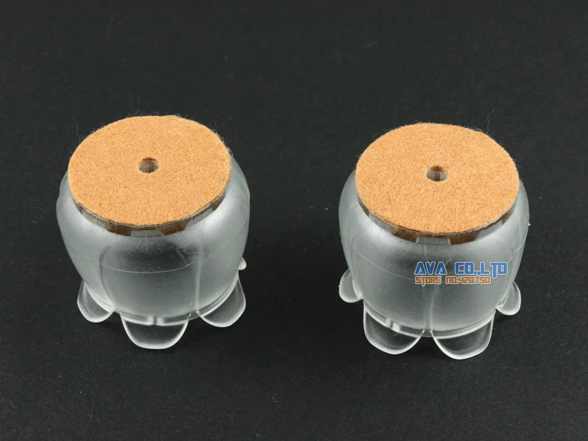 Chair Leg Cap Rubber Feet Protector Pad Flower Cover Felt Base 24 Pcs 28*25mm