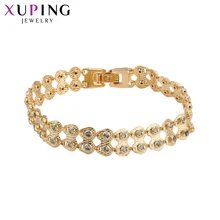 Xuping модные роскошные Браслеты Позолоченные популярные дизайнерские браслеты для женщин и девушек ювелирные изделия рождественские подарки S75, 7-74837