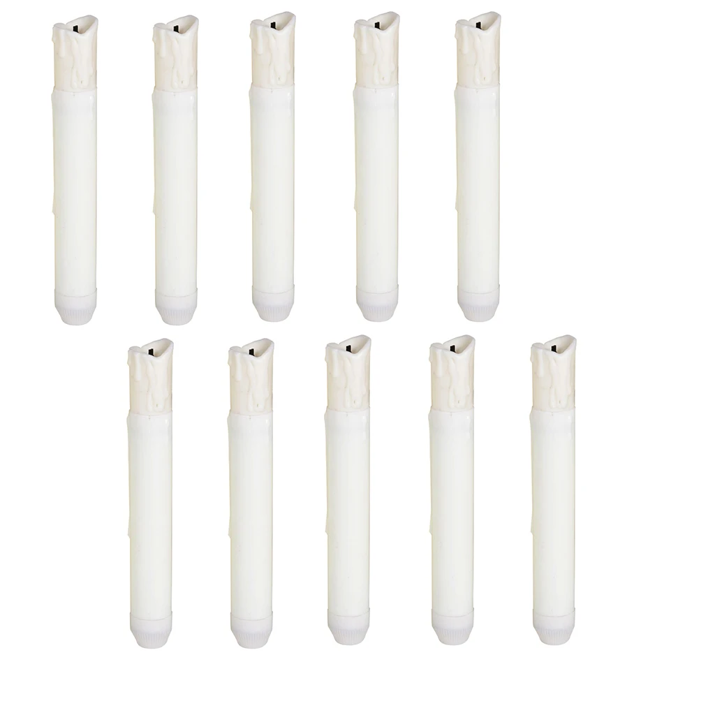 10PCS Flameless LED Candle Decor Battery Candle for Candlelight Dinner Decoration