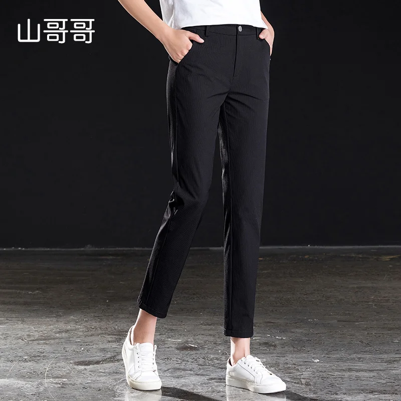 Haren Mujeres Longitud Tobillo Cintura Verano Calidad Pantalones Elasticidad De Alta Nuevas Las 2019 RFqwAWgxzz