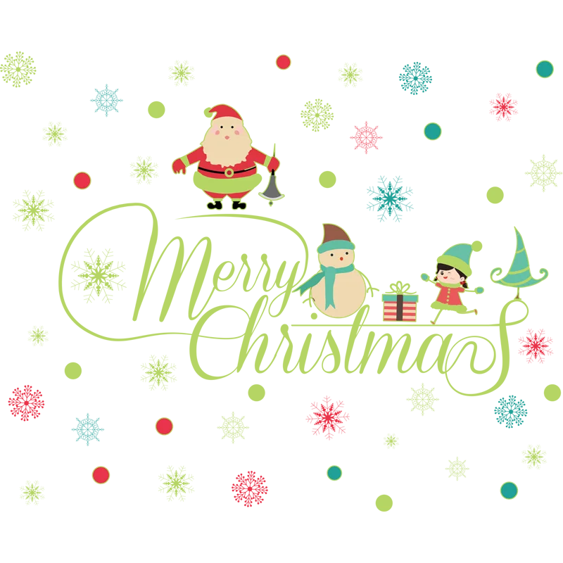 Merry Christmass Светящиеся Настенные наклейки Съемный магазин окна стикеры s тепло искусство наклейки для домашнего декора enfeies natal