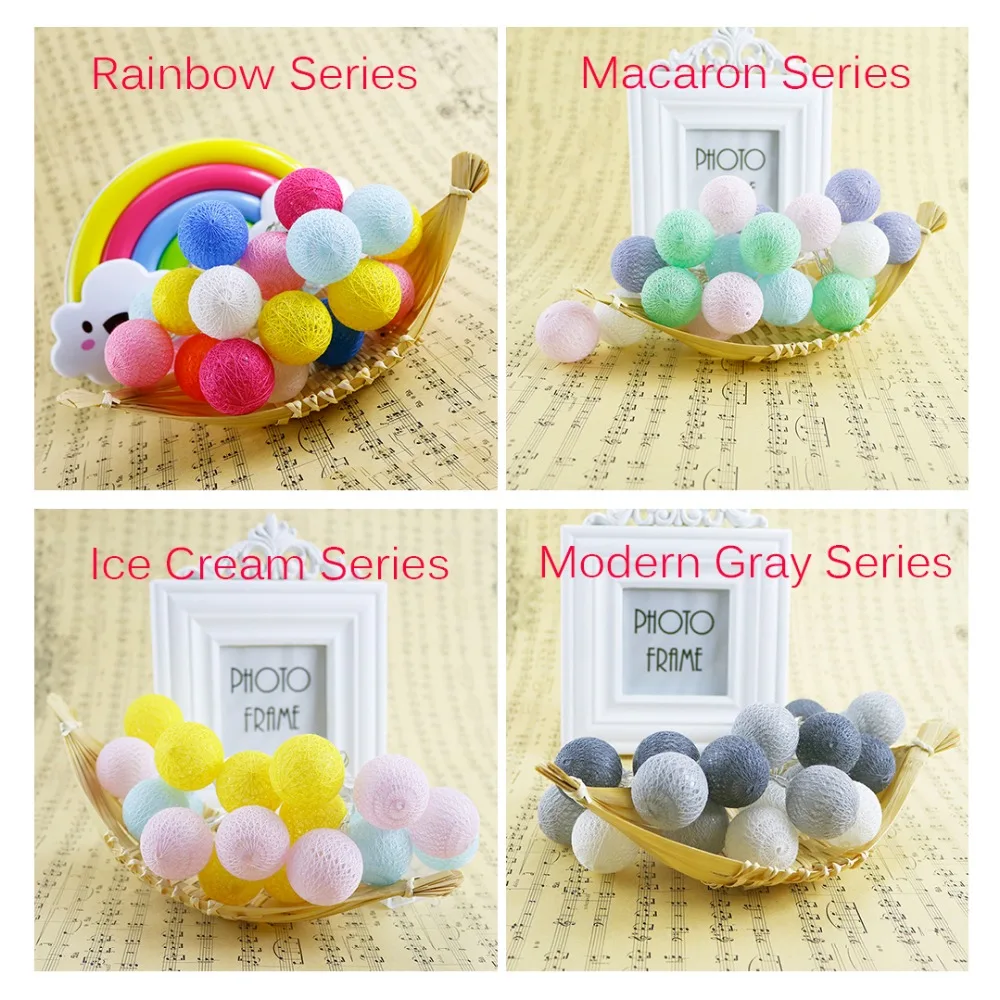 LED String Lights Fairy Holiday Decoration Light 20 Leds Cotton Ball Series Strings Christmas Wedding Party Lantern Garlands JQ LED String Lights Fairy Holiday Decoration Light 20 Leds Cotton Ball Series Strings Christmas Wedding Party Lantern Garlands JQ