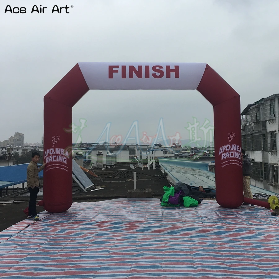 

Customized inflatable finish line arch,start finish balloon with sublimation/thermal transfer technology logo for Events